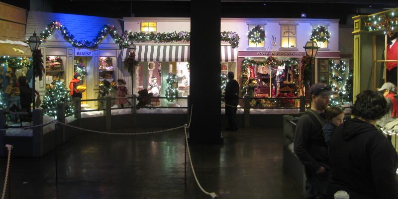 Row of diorama displays